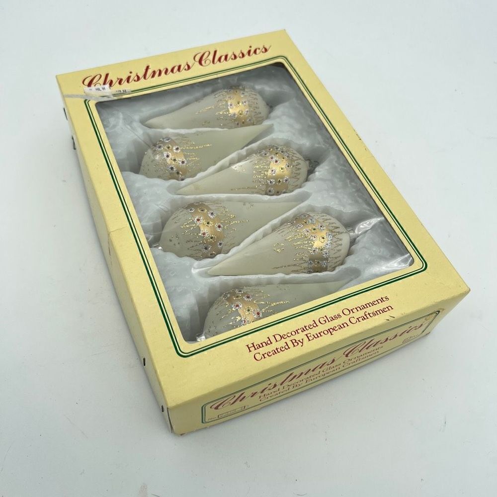 Christmas Classic Hand Decorated Glass Ornaments Created By European Craftsmen